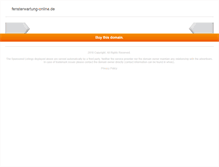 Tablet Screenshot of fensterwartung-online.de